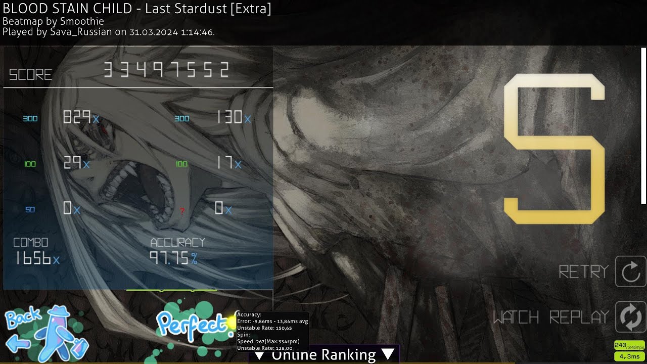 FC on BLOOD STAIN CHILD - Last Stardust [Extra] | Osu!