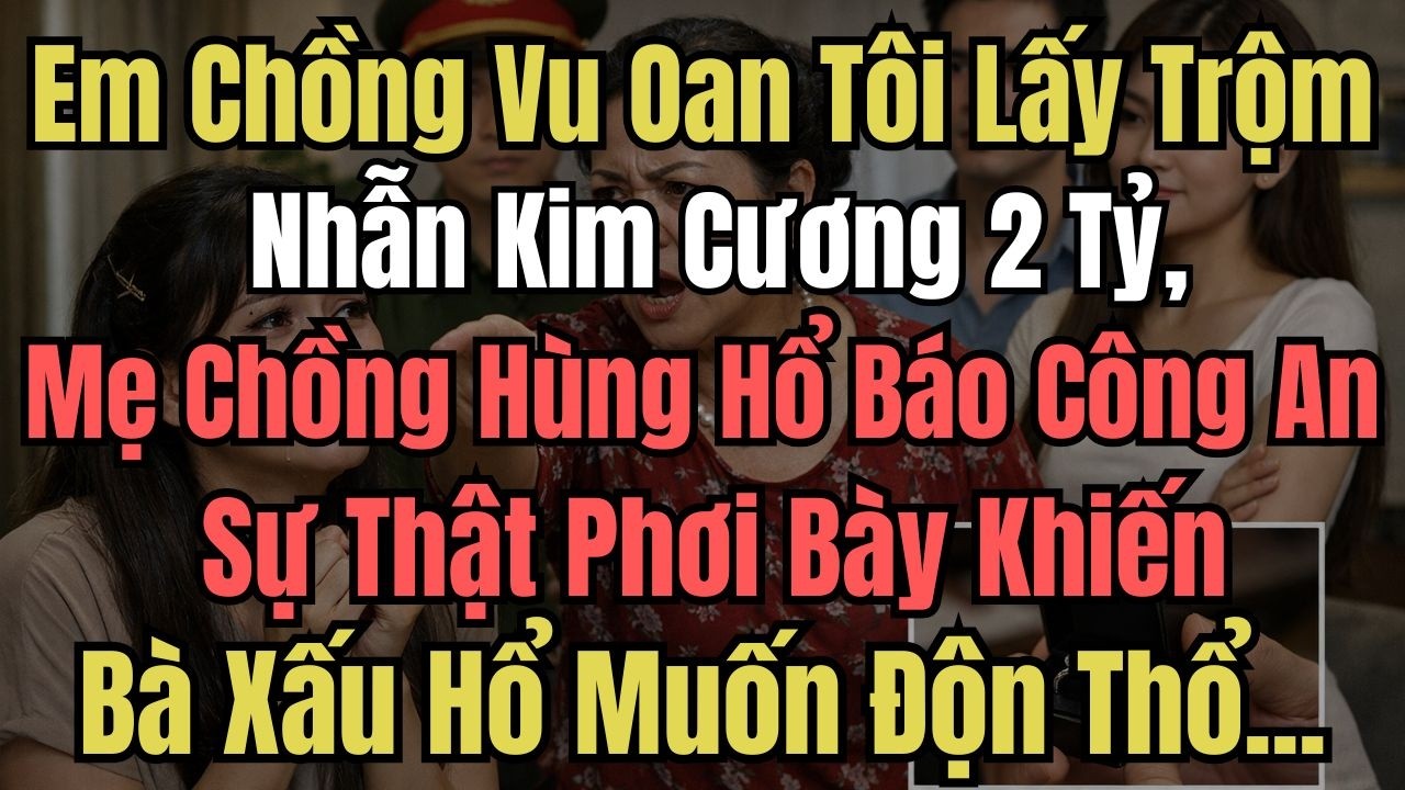 Em Chồng Vu Oan Tôi Lấy Trộm Nhẫn Kim Cương 2 Tỷ, Mẹ Chồng Hùng Hổ Báo Công An, Sự Thật Phơi Bày Khi
