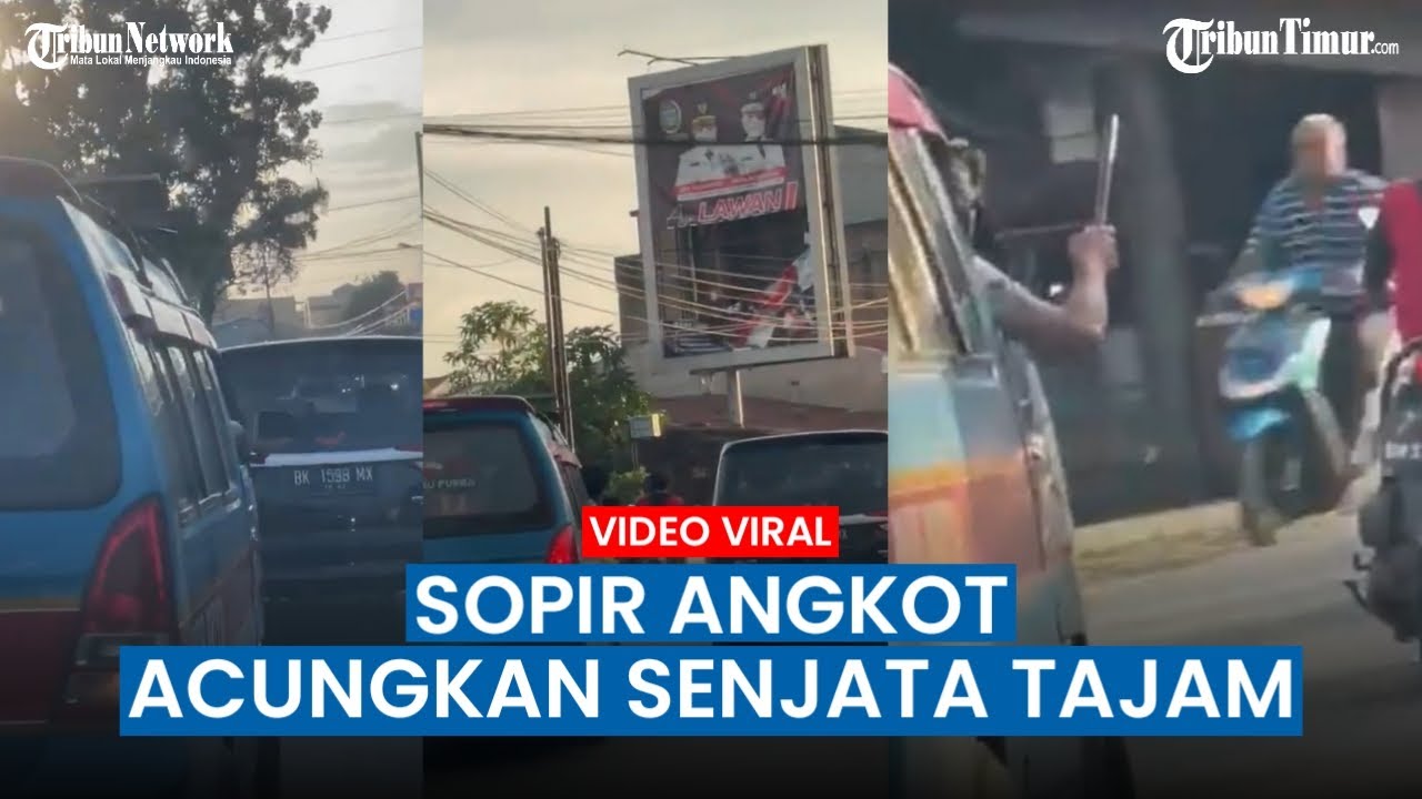 VIRAL Angkot Kejar Mobil Ugal-ugalan sambil Bawa Penumpang, Kesal Diklakson