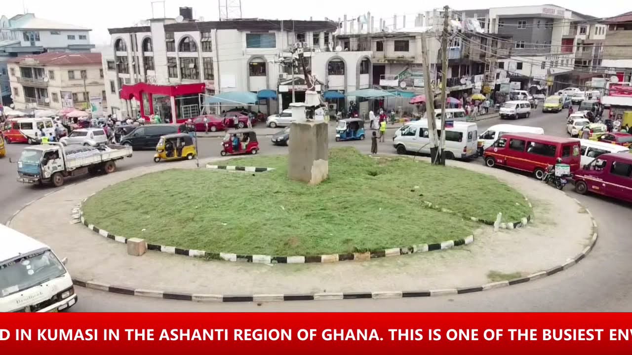 KOMFO ANOKYE ROUNDABOUT,KATH AND THE BANTAMA HIGH STREETS #kumasi #komfo_Anokye @