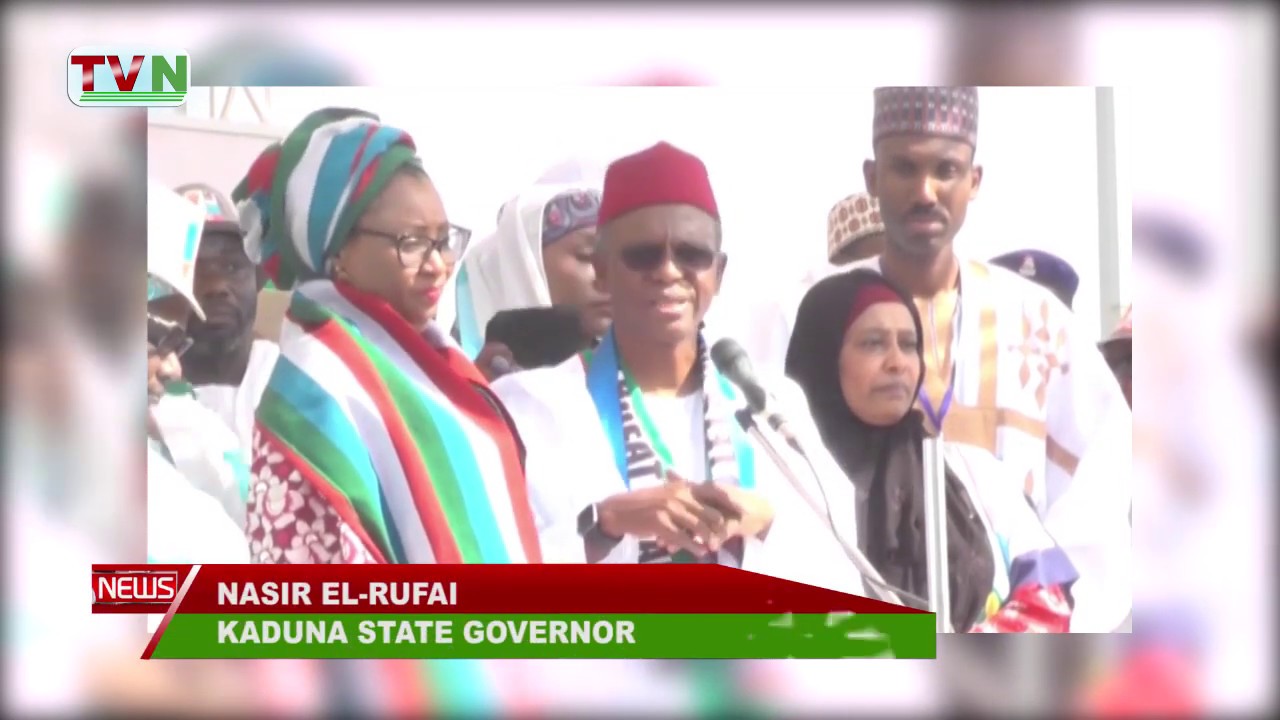 GOV. NASIR EL RUFAI OF KADUNA STATE FLAGS 2019 GUBER CAMPAIGNS