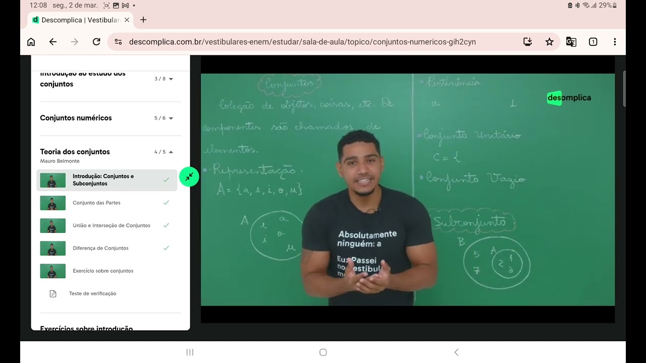 Tutorial de estudo pelo cursinho online Descomplica - CEFET/COLTEC/IFMG (EE Carvalho Brito)