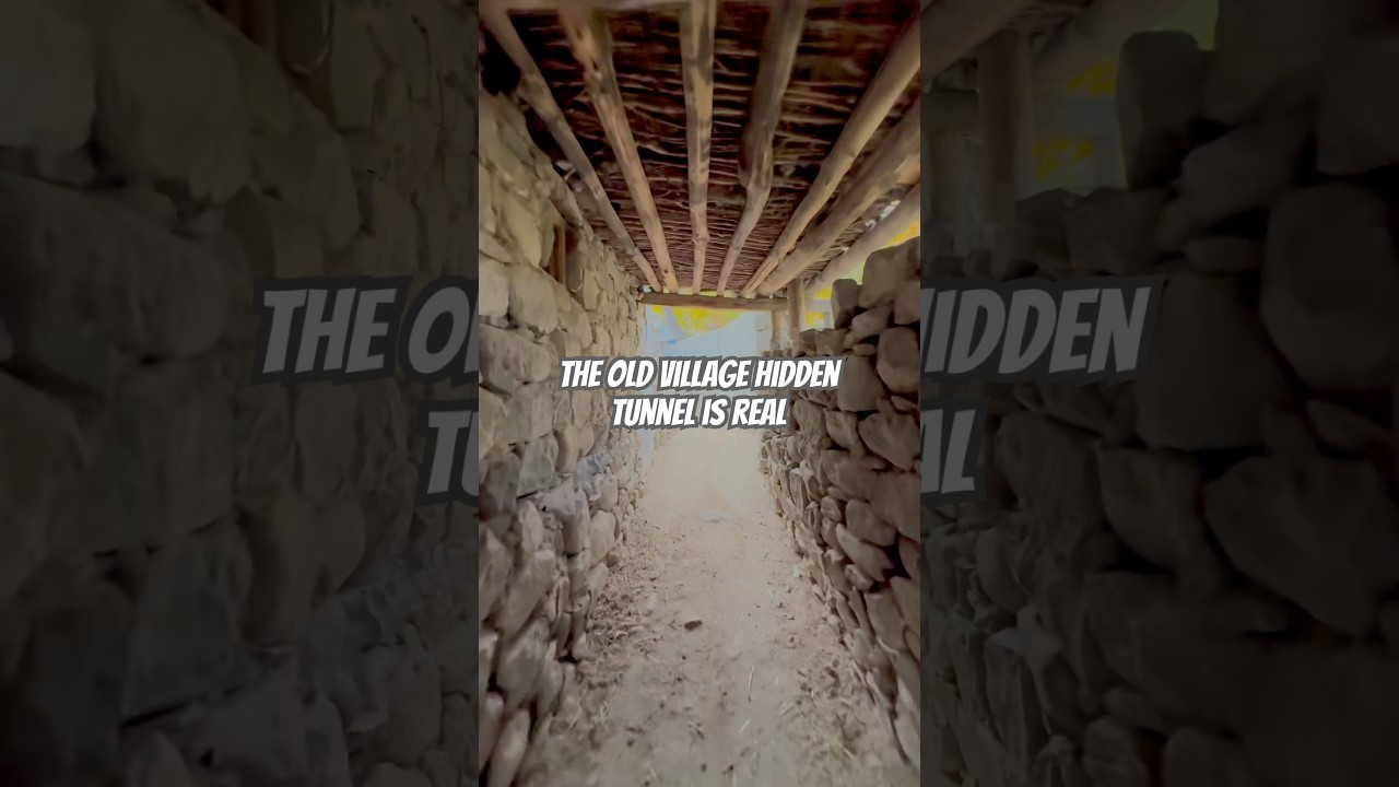 The old village hidden tunnel is real #hiddenpassage #ancientvillage #urbex#ancientcity