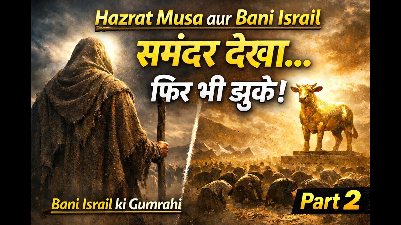 जिस क़ौम ने समंदर फटते देखा… वही बछड़े के आगे झुक गई | Hazrat Musa Part 2