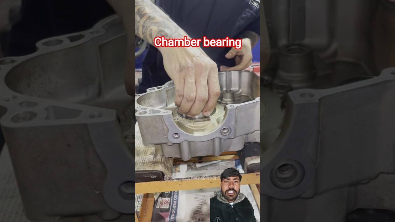 bike chamber bearing lagane ka Sahi tarika 🏍️ 🛠️ | engine bearing work 