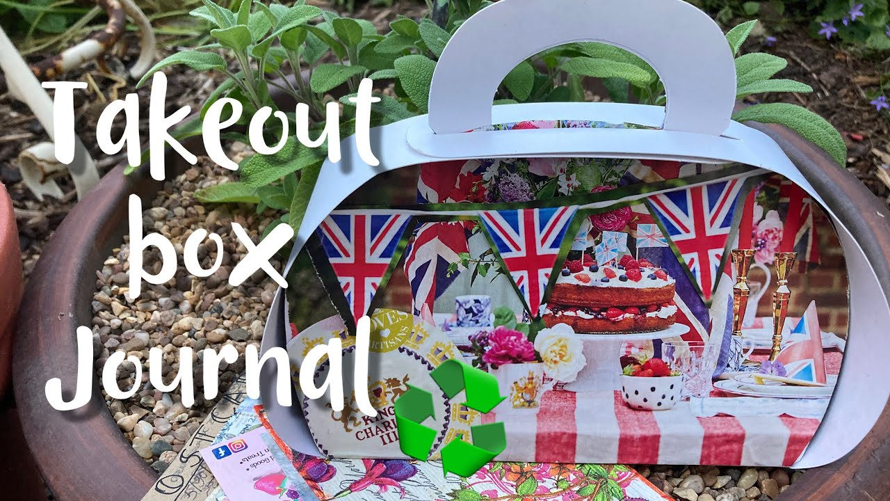 Make takeout box journal  ♻️ store postcards #flipthroughfriday