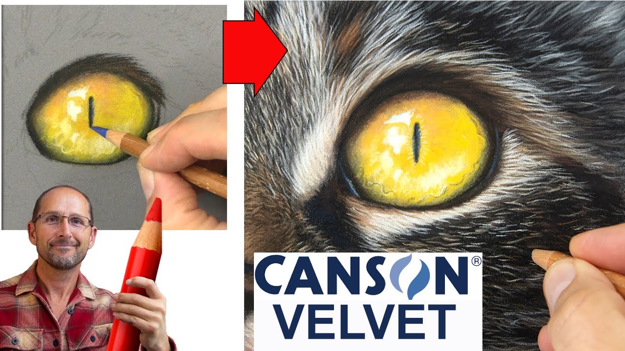 Canson Velvet / Pastelmat Beginners Pastel Lesson - Draw a Cat’s Eye!