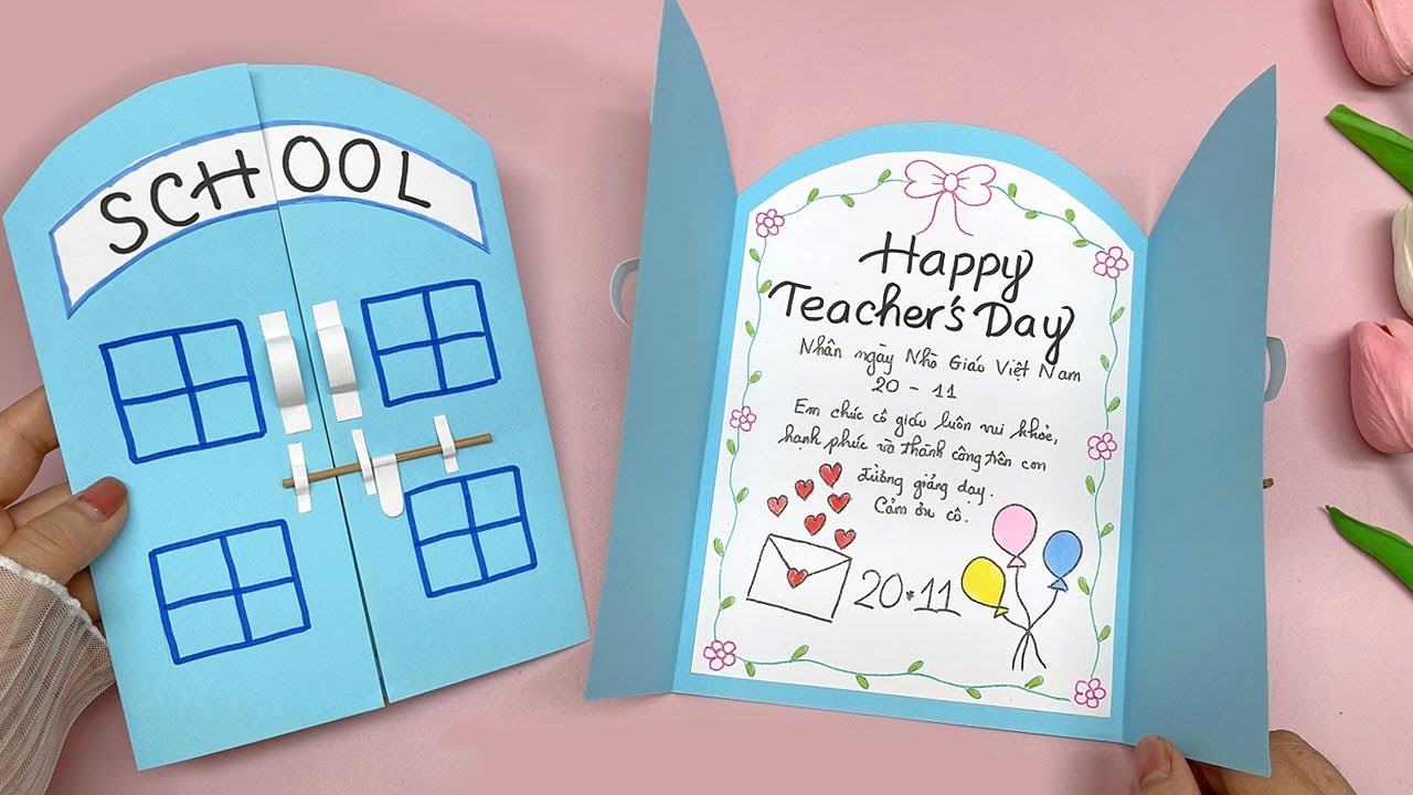 Cách làm thiệp 20/11 độc lạ và ý nghĩa/ DIY Teacher's Day card ideas/ Liam Channel