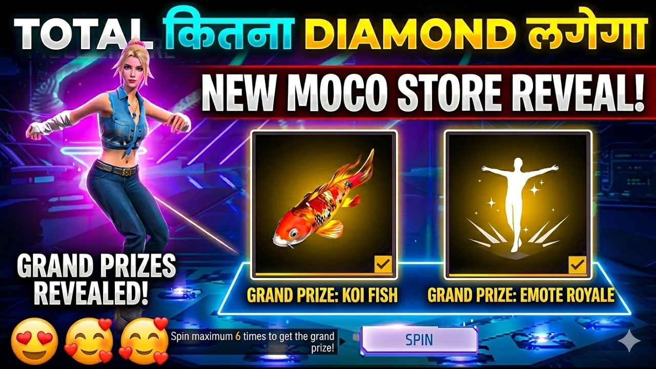 Free Fire Moco store spin | new moco store in free fire | free fire new event