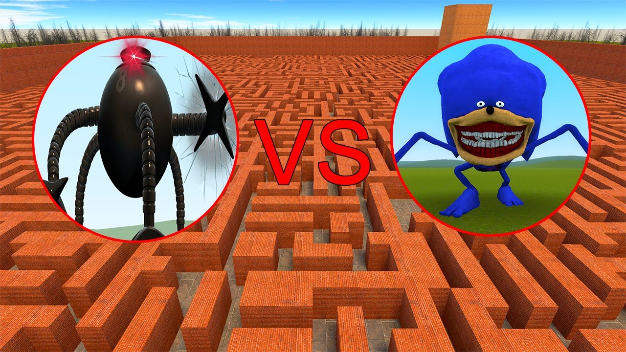 NEW OMNIDROID V11 VS SONIC TAPE VS SCP-096 IN GARRY'S MOD