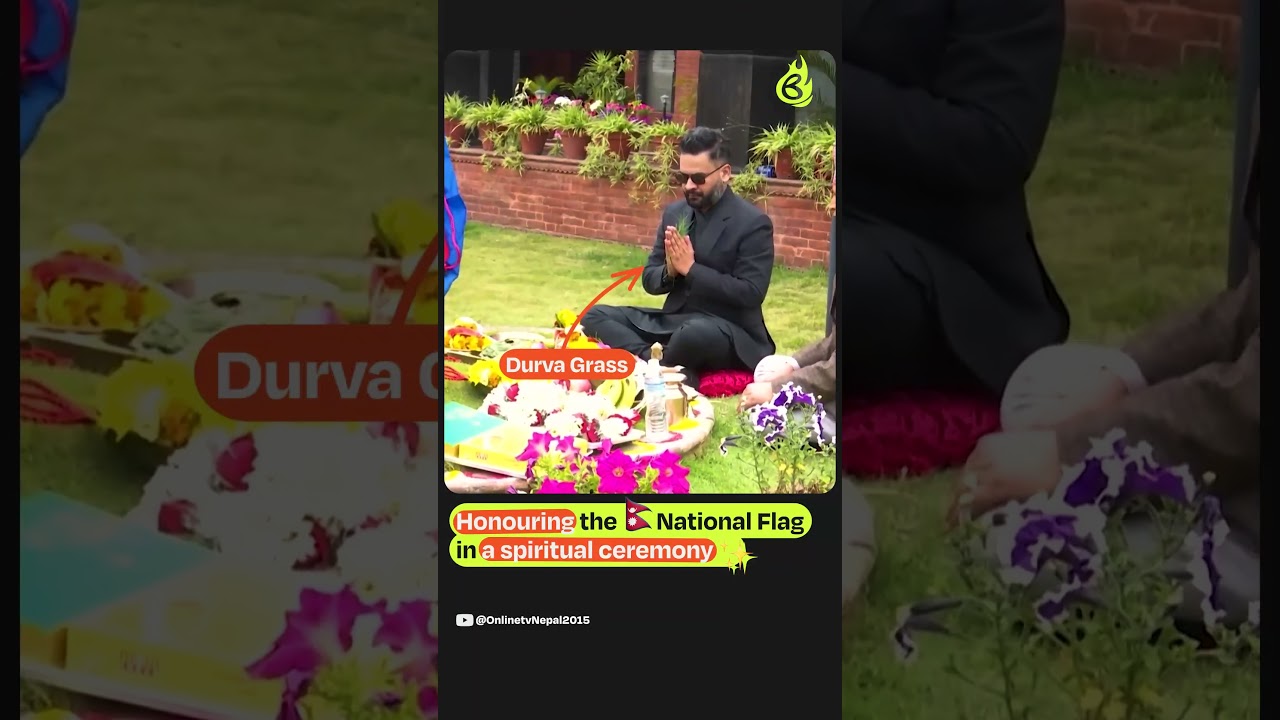 Nepal's youngest PM starts term with #HinduTraditions. #briefchaat #balendrashah #nepalinews #genz