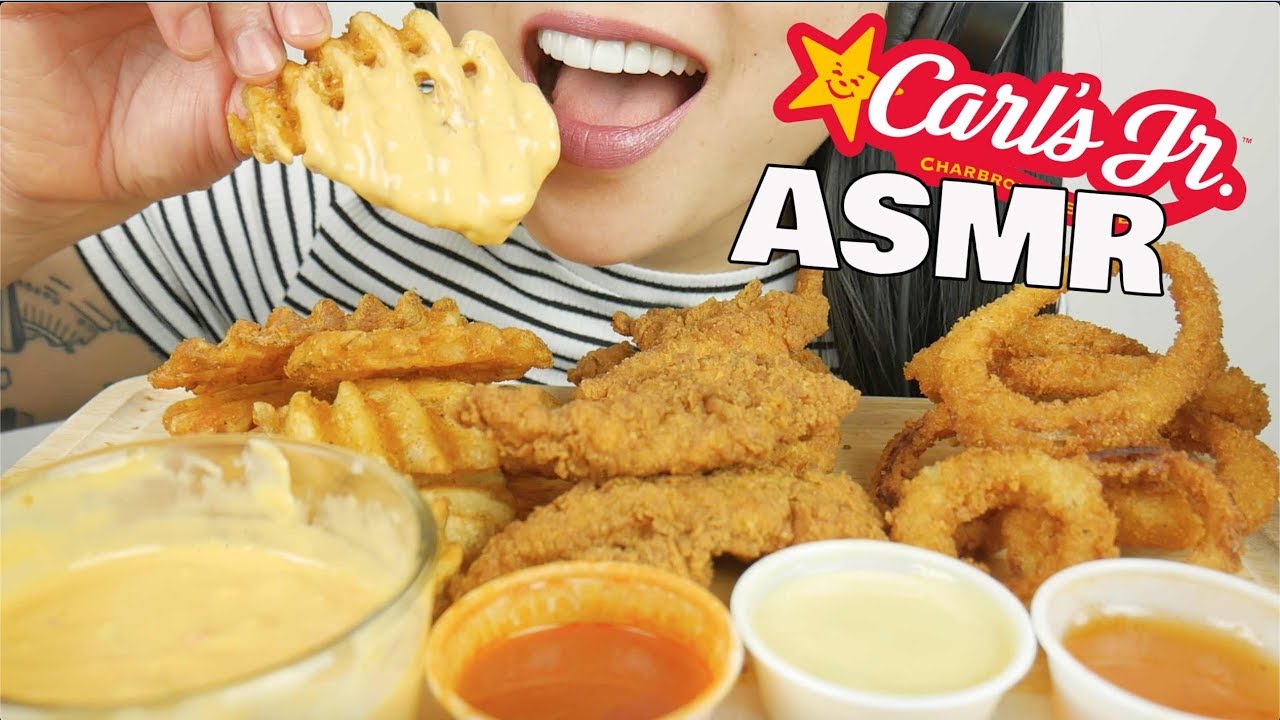 ASMR Carl's Jr. *FRIED FOOD (EXTREME CRUNCH EATING SOUNDS) NO TALKING | SAS-ASMR
