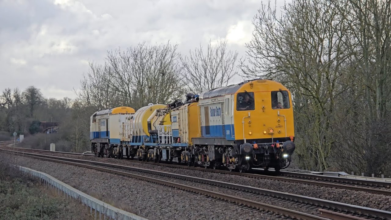 Trains at Basingstoke & Mortimer 23/01/26 (Including BB Class 20s)