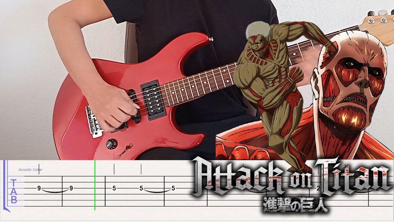 Shingeki no Kyojin OST - YouSeeBIGGIRL Guitar Cover with Tabs
