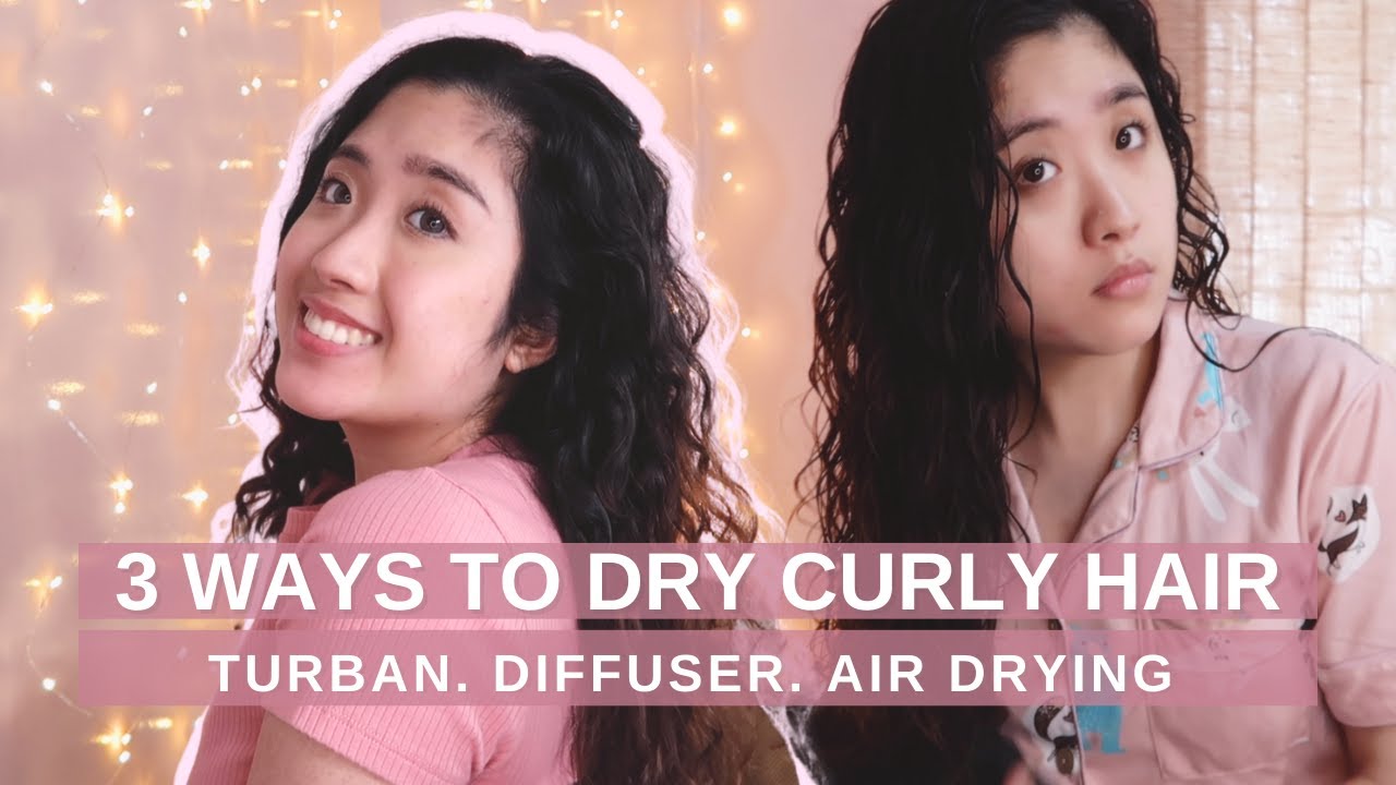 3 WAYS TO DRY CURLY HAIR to avoid frizz | Anna Escobia