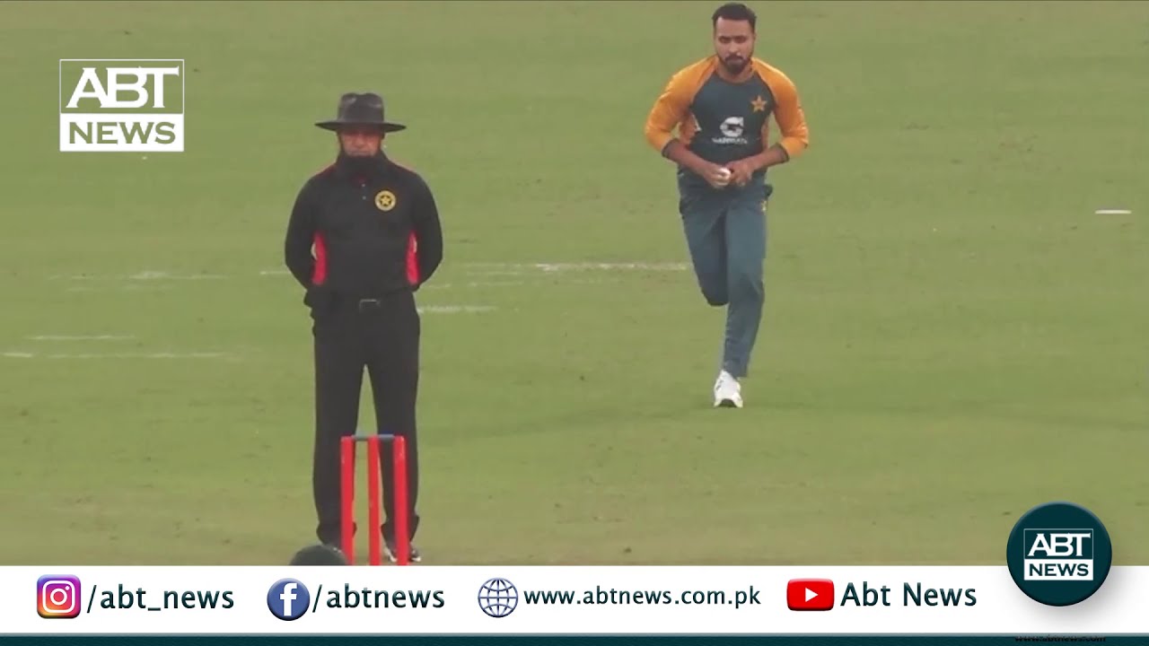 Faheem Ashraf Bowling against experienced battingline at Gaddafi stadium