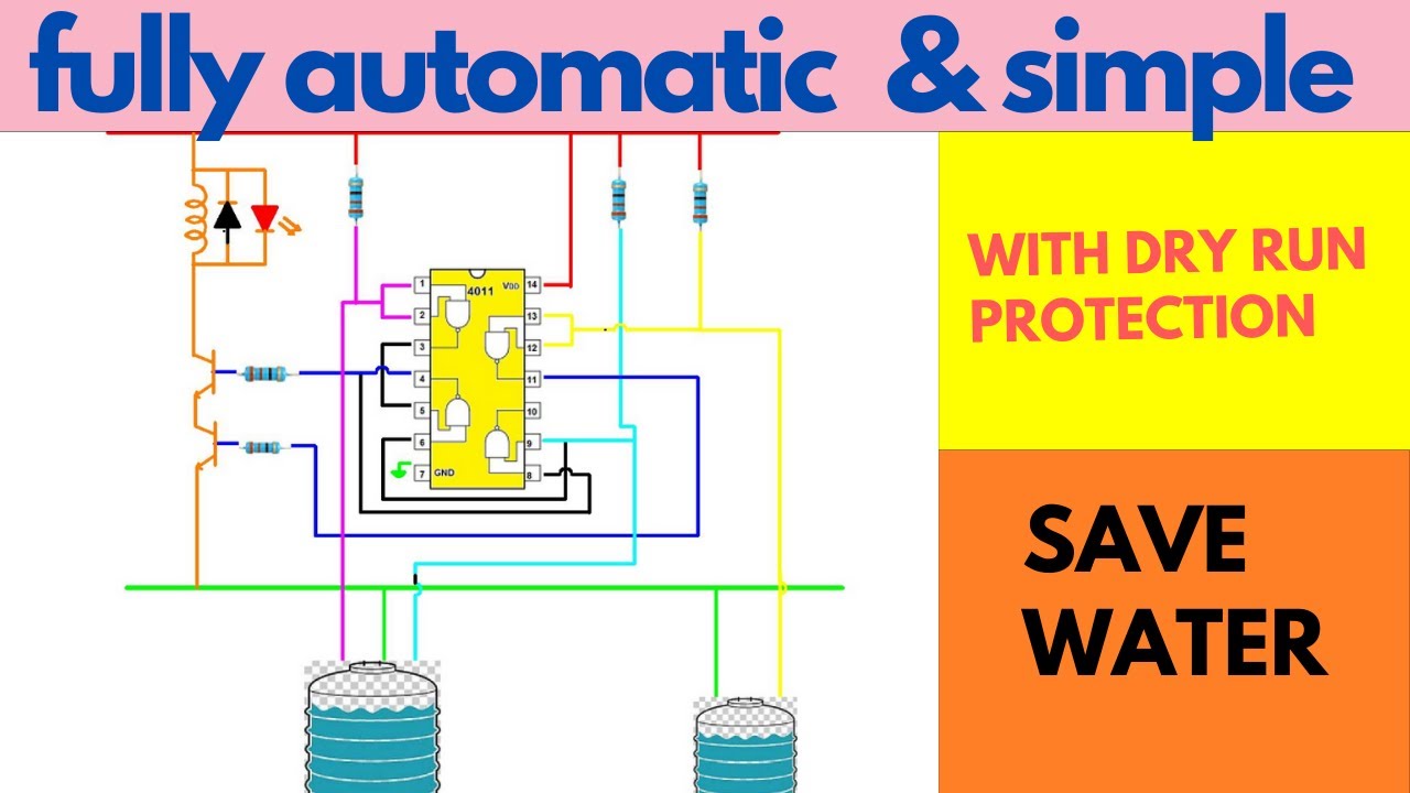 Water Level Controller with Dry Run Protection