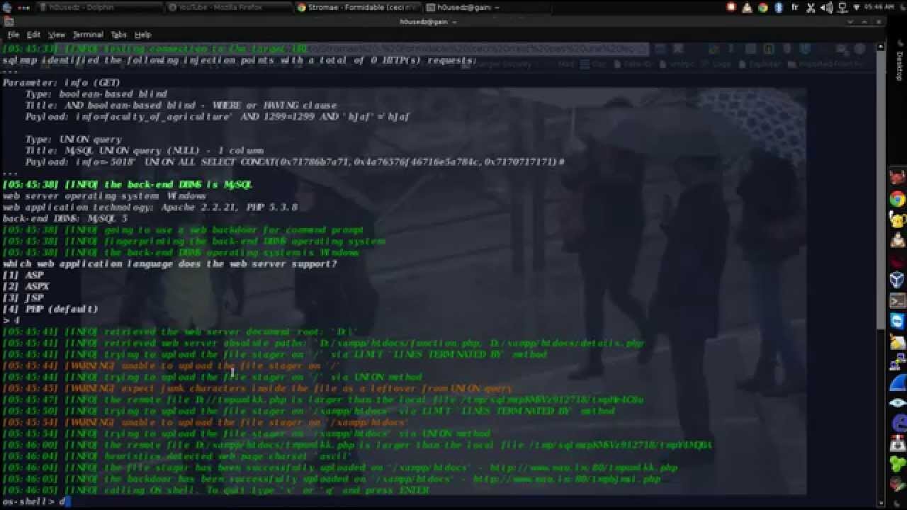 upload shell using sqlmap