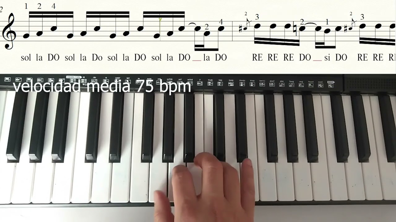Tren al sur Solo de teclado piano tutorial