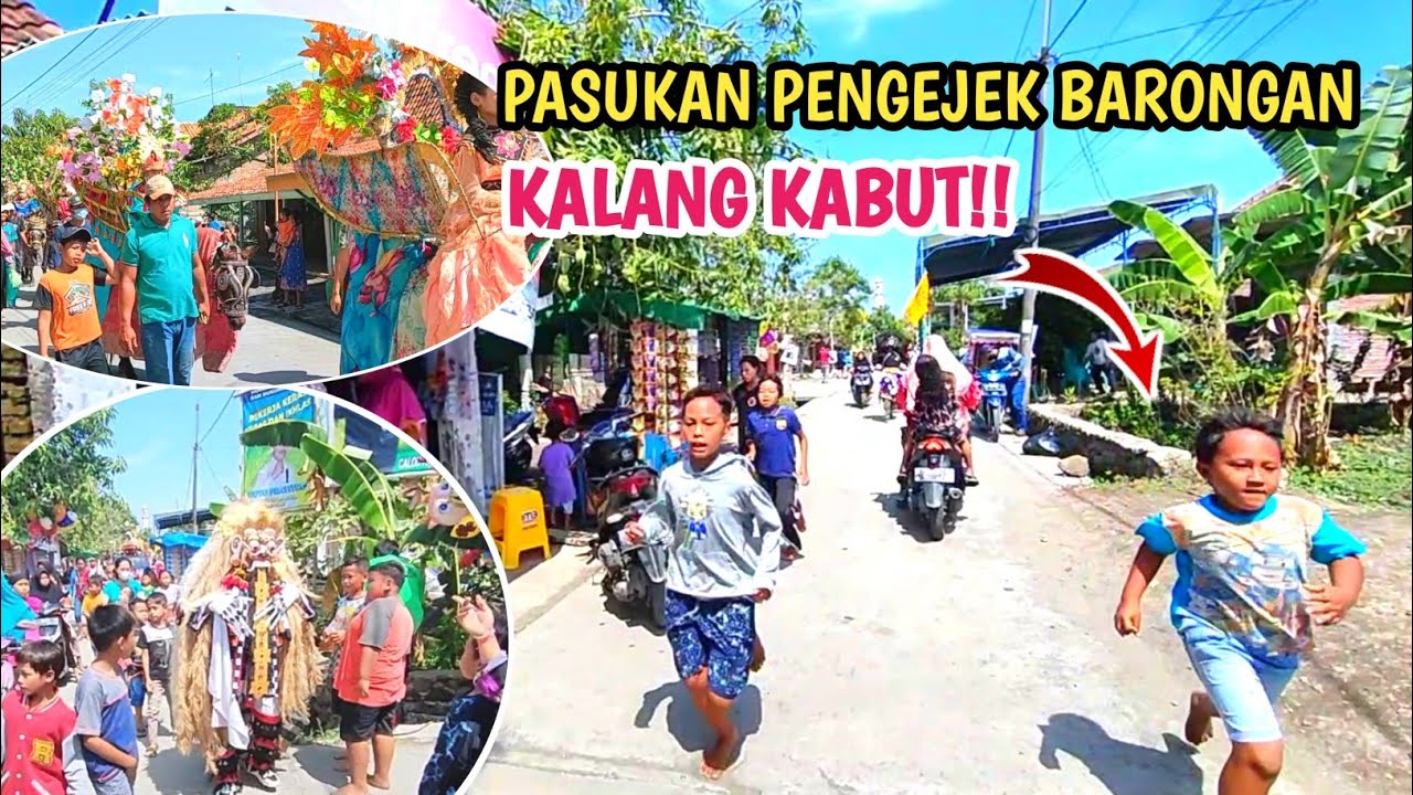 Pasukan Pengejek Barongan Beraksi‼️Kirab Pengantin Sunat Bersama SGK (Sekar Gami Kencana) & SABILUNA
