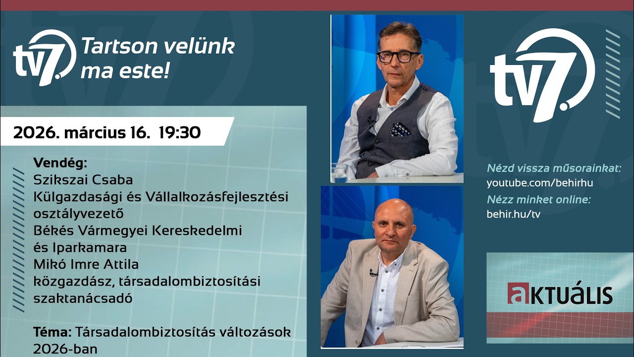 Aktuális - Társadalombiztosítás változások 2026-ban - 2026. 03.16.