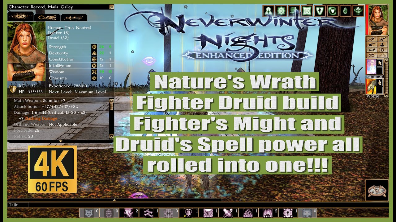 Neverwinter Nights 1 Nature's Wrath Fighter Druid build