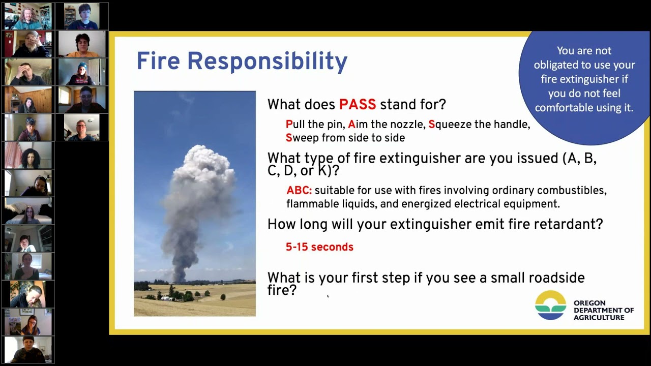 State Vehicle Use—IPPM Expectations and Fire Extinguisher