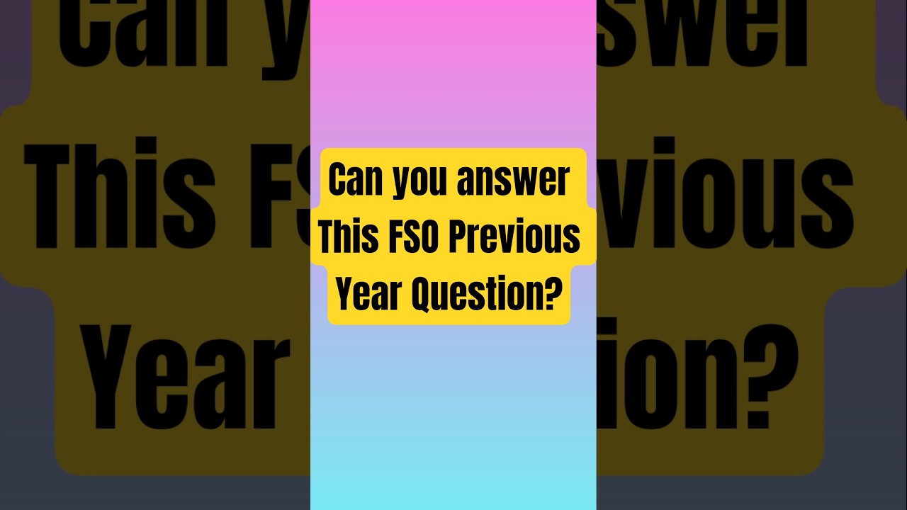 Can you answer this Fso PyQ. 