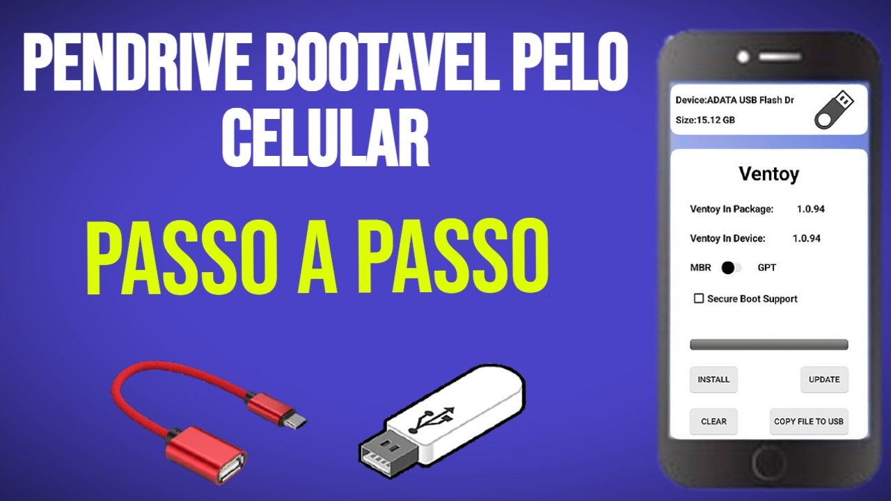 Como criar um pendrive bootável pelo celular atualizado 2025 -Windows 7, 8, 10 e 11