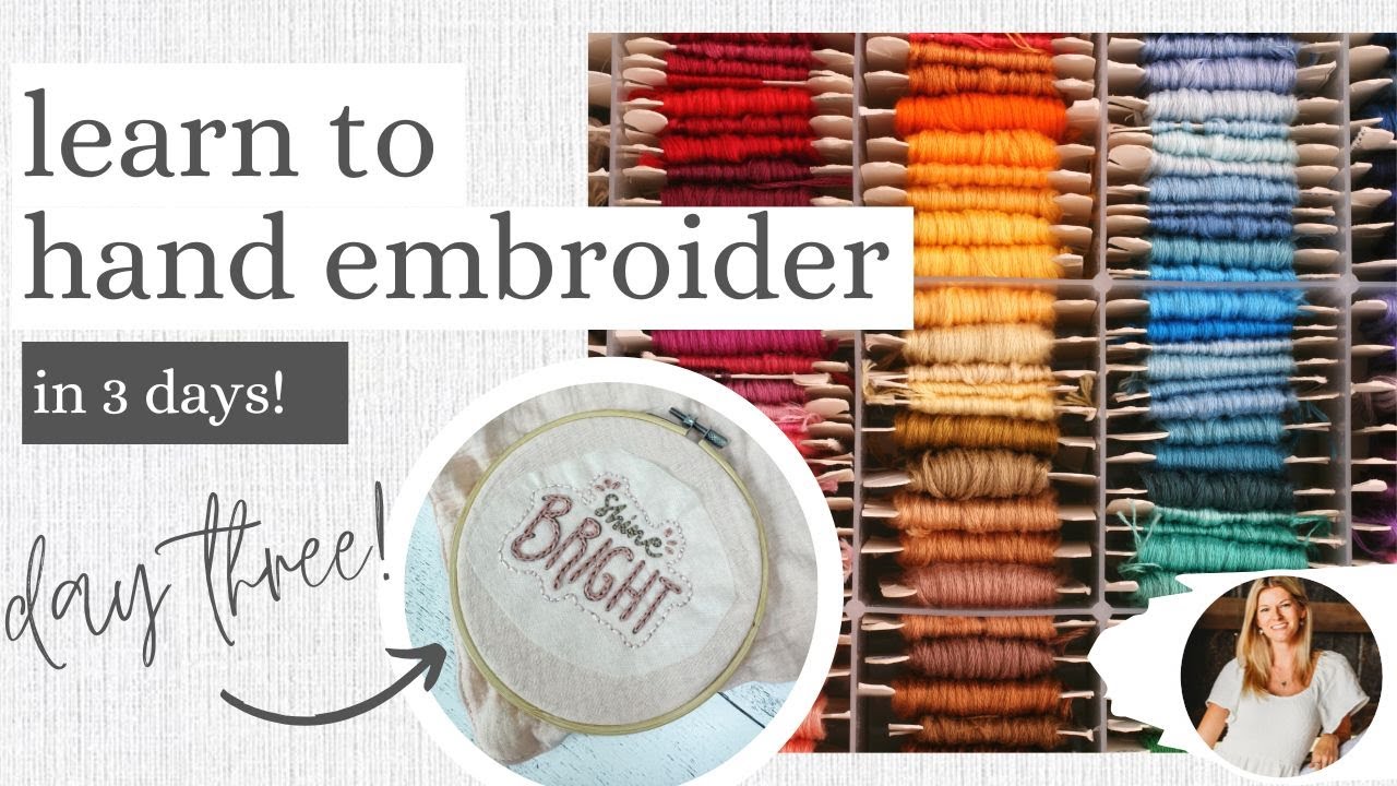Day Three: 3-Day Stitch Challenge: Lazy Daisy Hand Embroidery Stitch and Class Project: Beginners