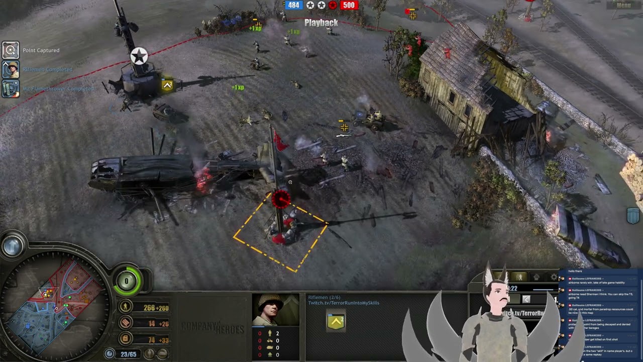 Zalamander, TerrorRunIntoMySkills vs Feking,  NoLuckJustSkill || Company of Heroes 1 Replay