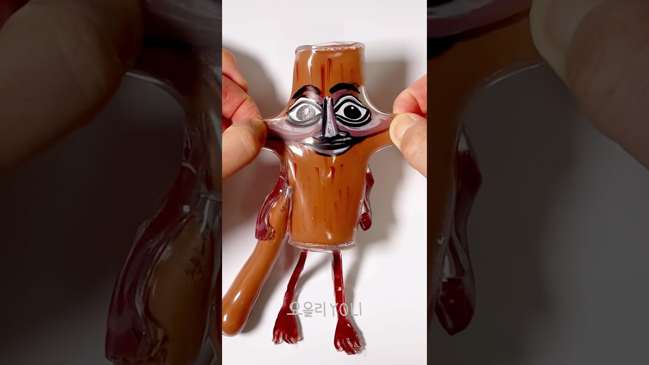 퉁퉁퉁 사후르 🪵 말랑이 만들기 - DIY Tung Tung Tung Sahur 🪵 Meme Squishy with nano tape #shorts