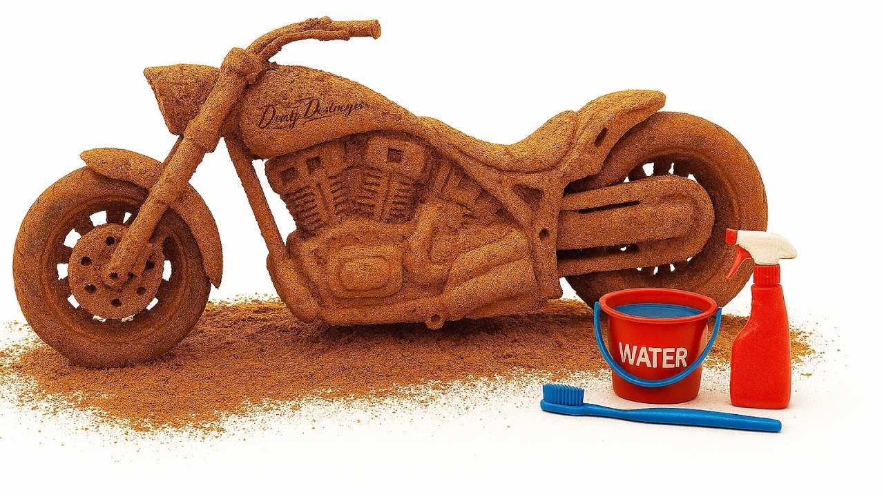 The Incredibly Realistic Cleaning of a Harley Davidson After an Extreme Adventure 🥵