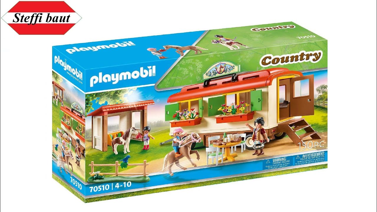 Playmobil Country 70510 Pony Shelter with Caravan unboxing & build