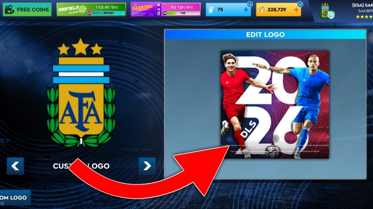 How to Import Argentina logo in Dream League Soccer 2026 (DLS 26)