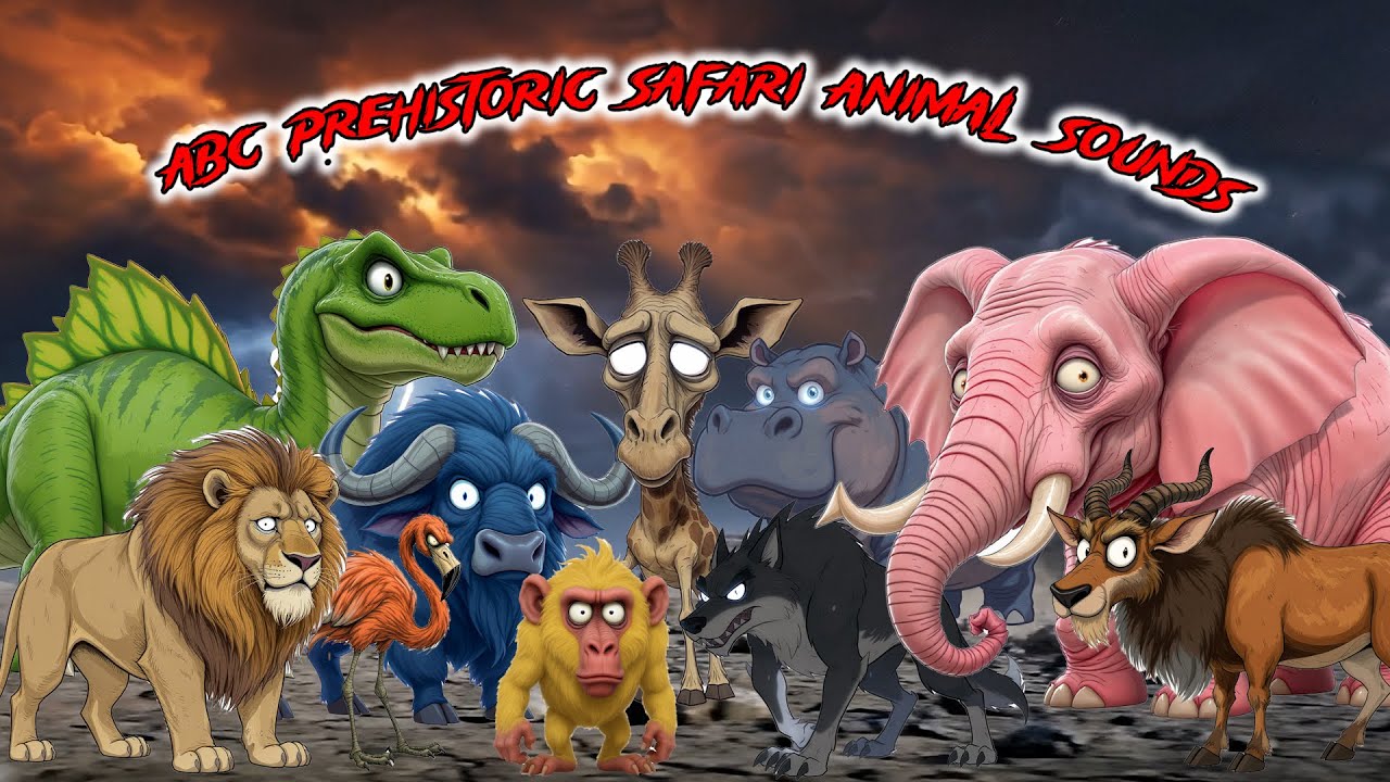 ABC Prehistoric Safari Animal Sounds Song | Nursery Rhymes | LittleKidsTV