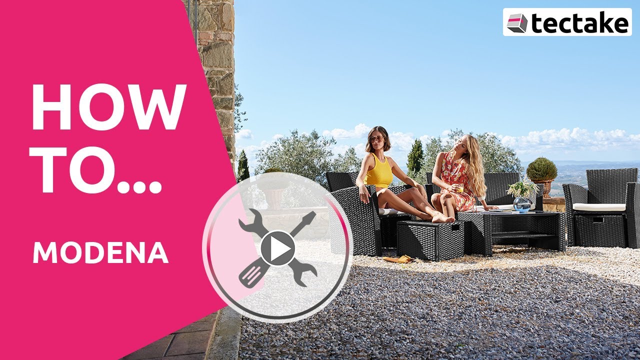 Aufbauanleitung Rattan Sitzgruppe Modena 3+2+1 | tectake
