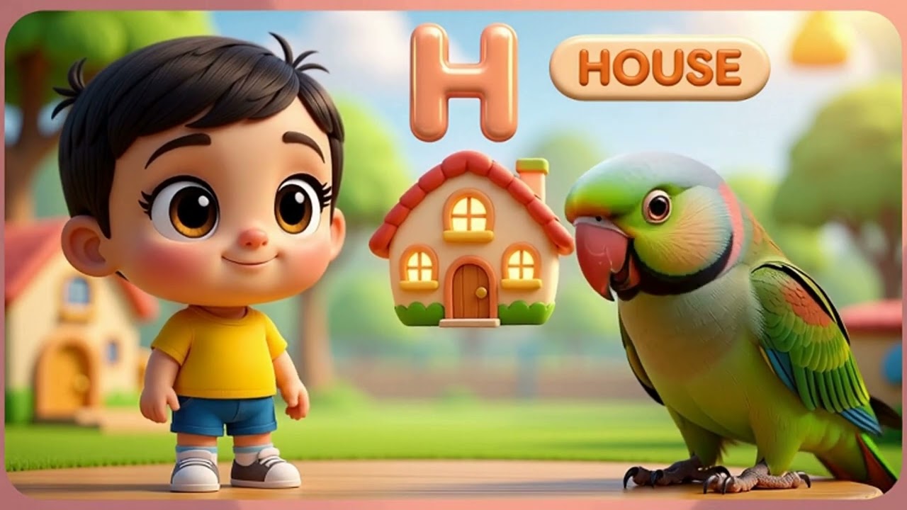 H Words for Kids | Letter H Vocabulary: Hen, Hat, Horse 🐔🎩🐎🍯🏠 | with Panch & Shri
