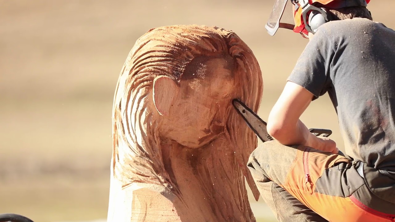 Sculpture TRONÇONNEUSE : Mère Nature 🌳 #art #woodworking