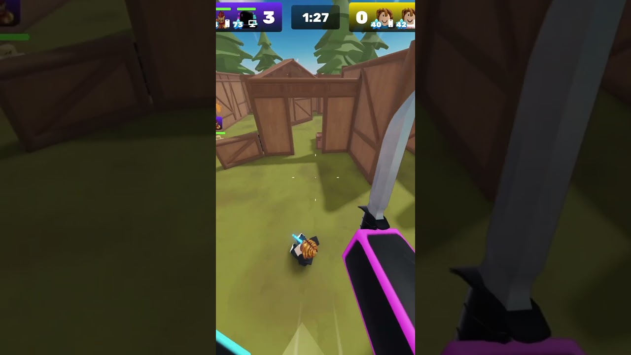 Knife vs 2 players - Rivals