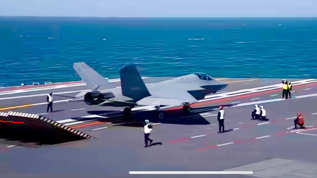 J-35 catapult launch from Fujian aircraft carrier. Plus KJ-600 launch. Chinese Navy