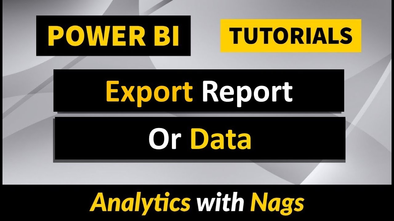 Export Data from Power BI | Export Report or Visual Data in Power BI ( 71 )
