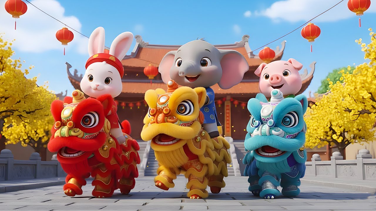 Nhạc Tết Múa Lân Ông Địa Sôi Động 2026 - Bé Chúc Tết Mọi Người - Nhạc Tết Thiếu Nhi Vui Nhộn Nhất