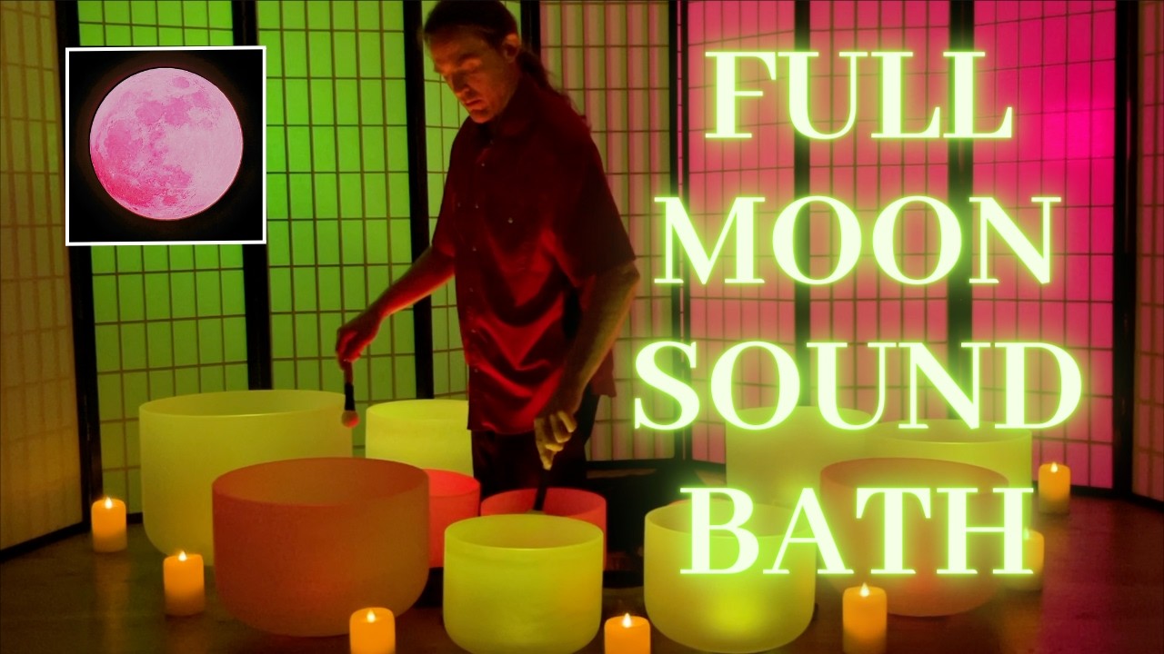 FULL STRAWBERRY MOON SOUND BATH: Meditation Music for Manifesting Goals | Full Moon in Capricorn