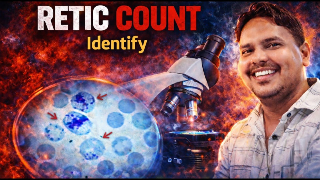 Reticulocytes count test in hindi II How to identify retic cells