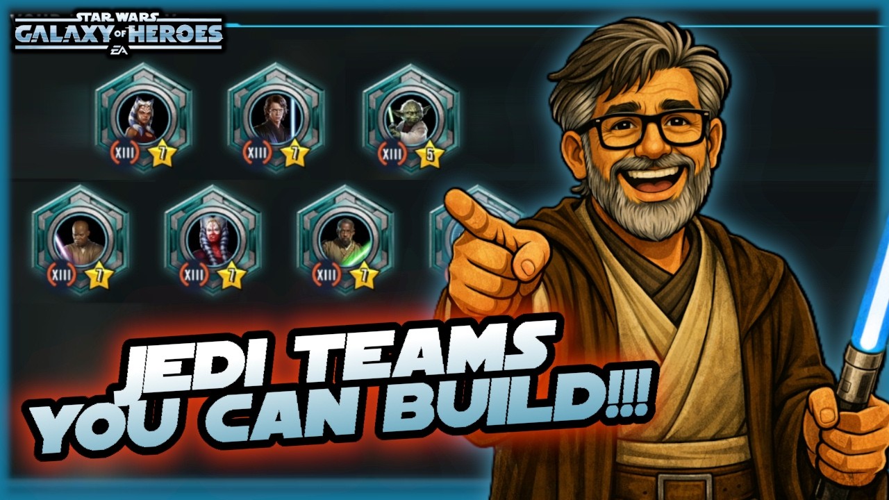 В игре Star Wars Galaxy of Heroes вы можете собрать пять команд джедаев, используя свои жетоны ск...