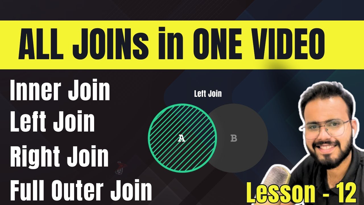 Complete SQL JOINS in One Video | SQL JOINs with Examples | INNER & LEFT JOIN RIGHT JOIN FULL JOIN