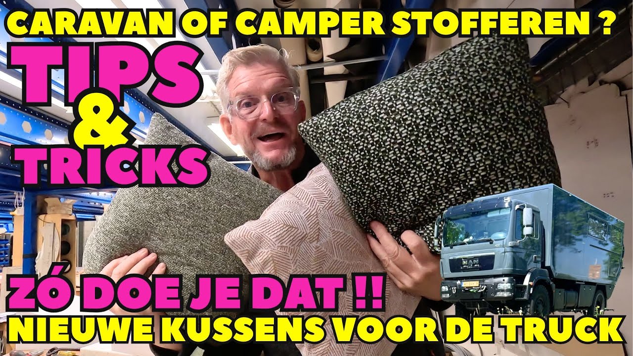 LOUNGEBANK XXL- STOFFERING - NIEUWE KUSSENS IN DE BUFFEL -- EXPEDITION TRUCK – DWVLOGT #347