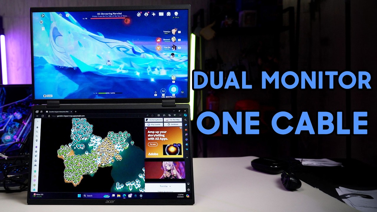 На самом деле хорошо! Обзор двухэкранного портативного монитора Acer PD163Q!