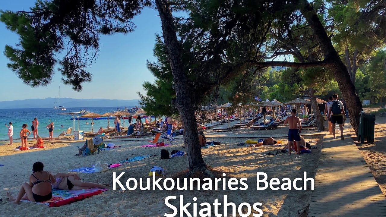 Koukounaries Beach Skiathos Island Greece  Walking Tour 2022